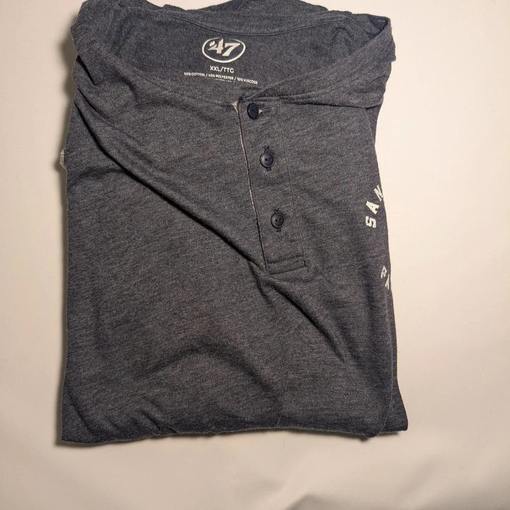 '47 Brand San Diego Padres Henley Long Sleeve Shirt XXL MLB Baseball